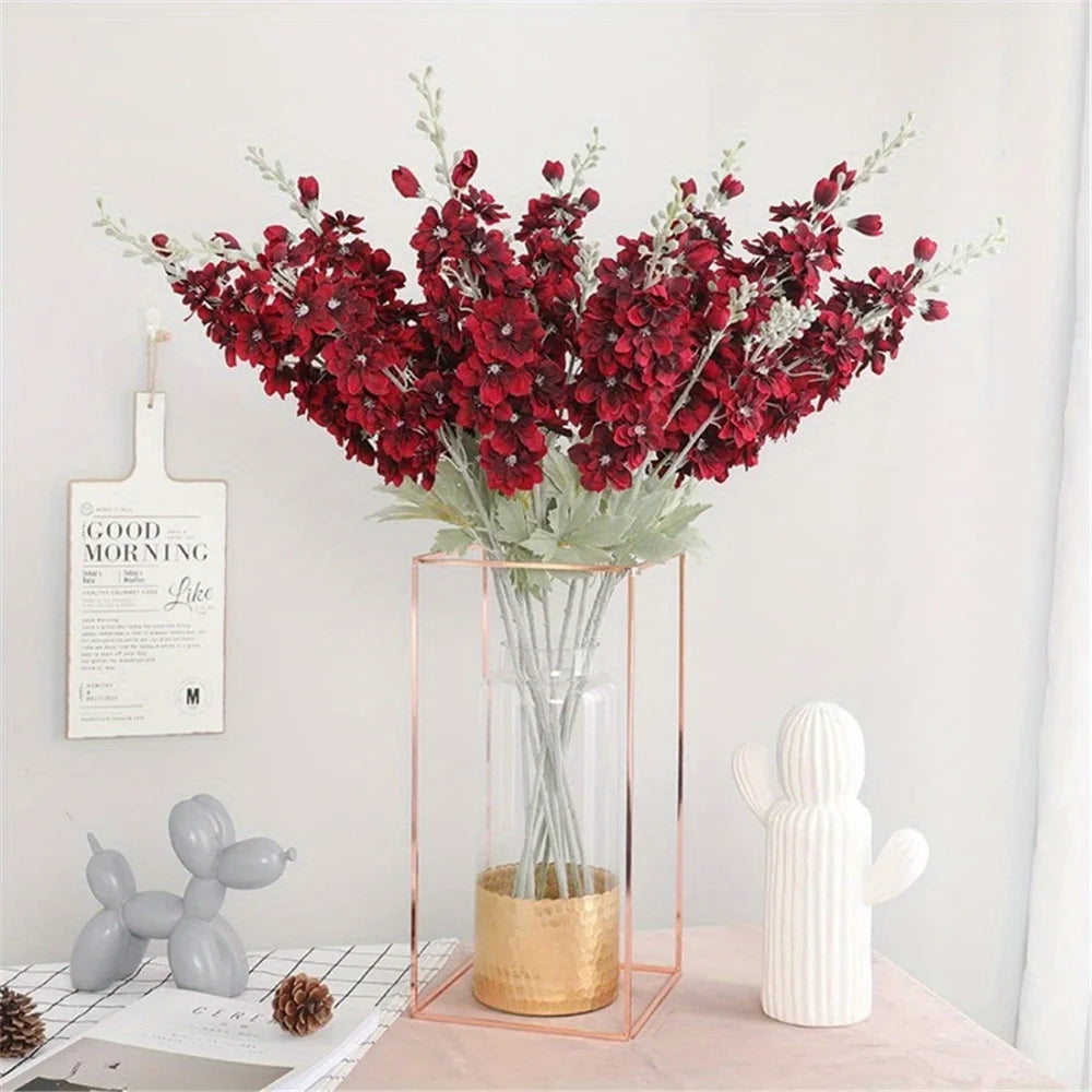 6 Pcs Delphinium Artificial Flowers for Tall Vase