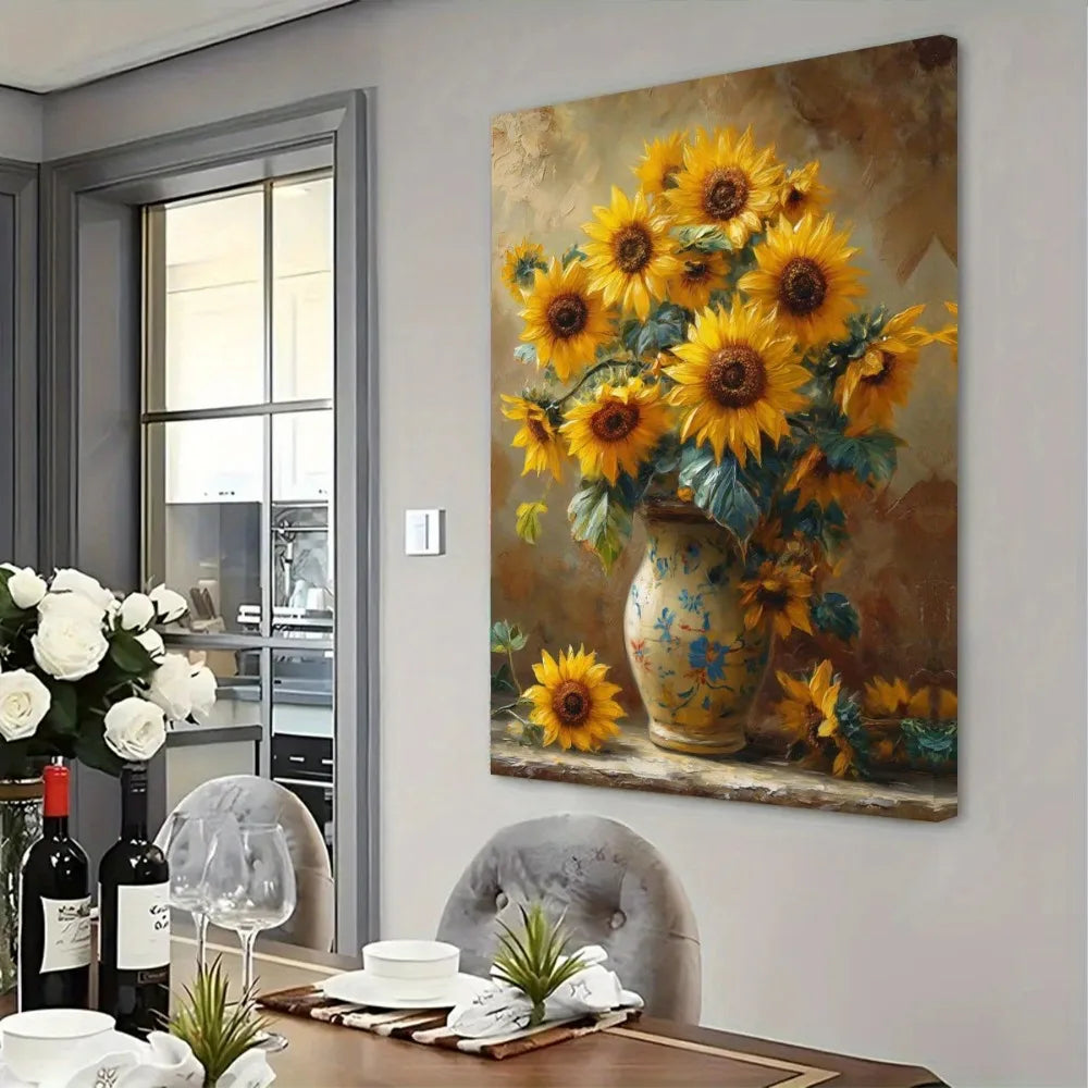 Deco Sunflower Canvas Print