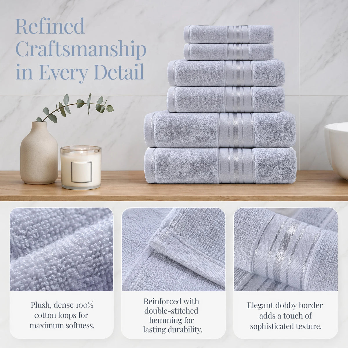 Luxury 6 Piece Towel Set
