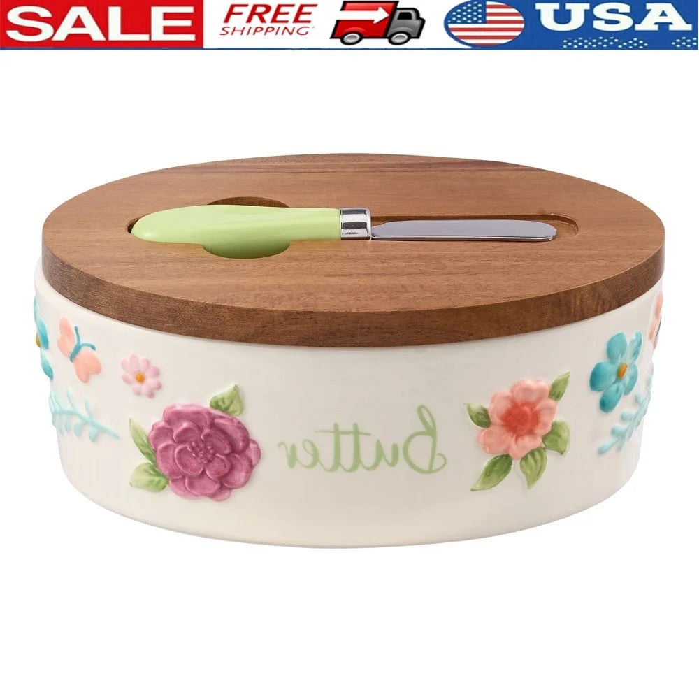 Painted Meadow Butter Dish Set