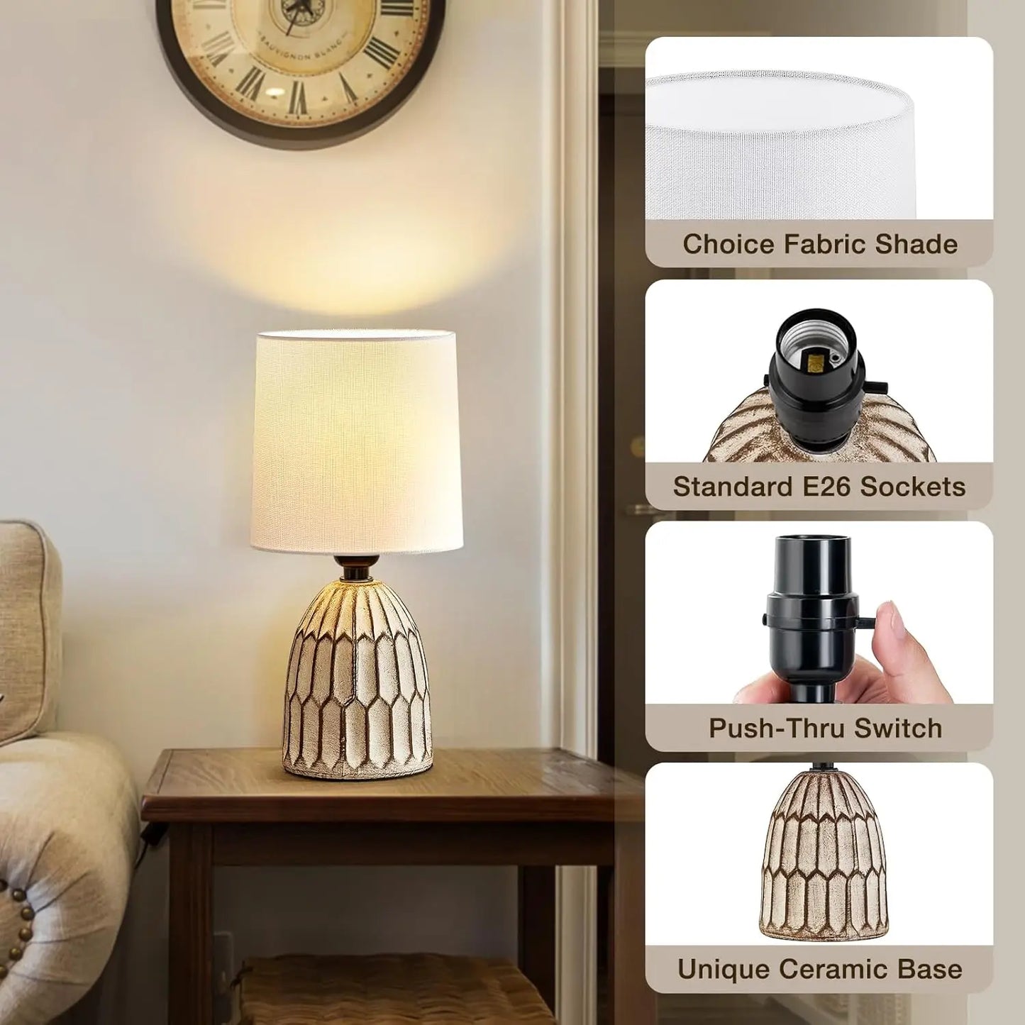 Ceramic Table Lamps Set of 2