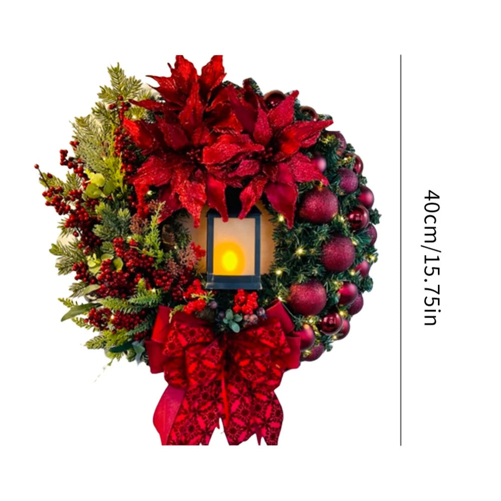 Sacred Christmas Wreath with Lights