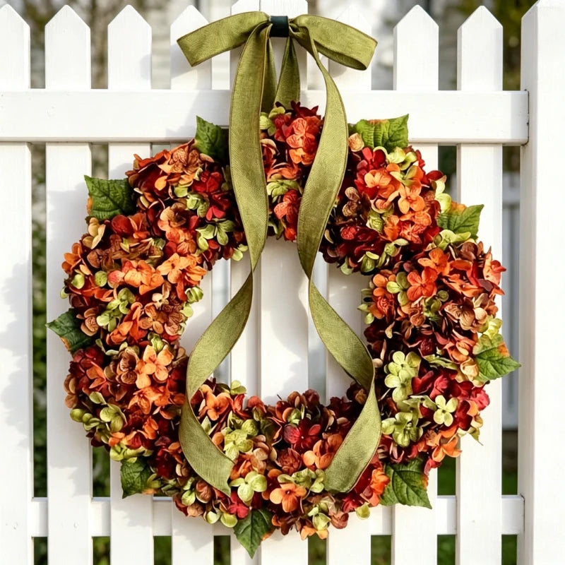 Autumn Hydrangea Wreath