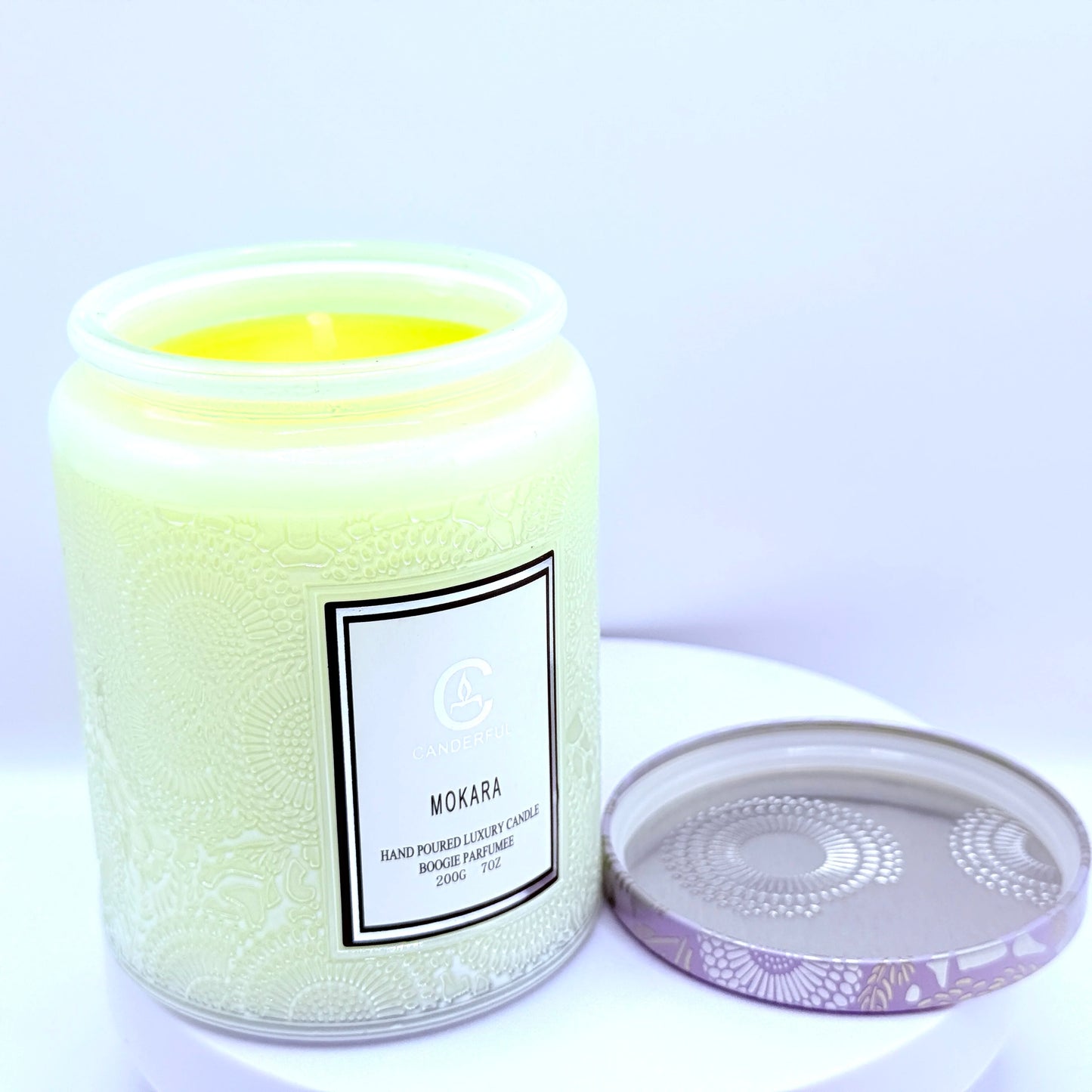 Embossed Glass Scented Candles