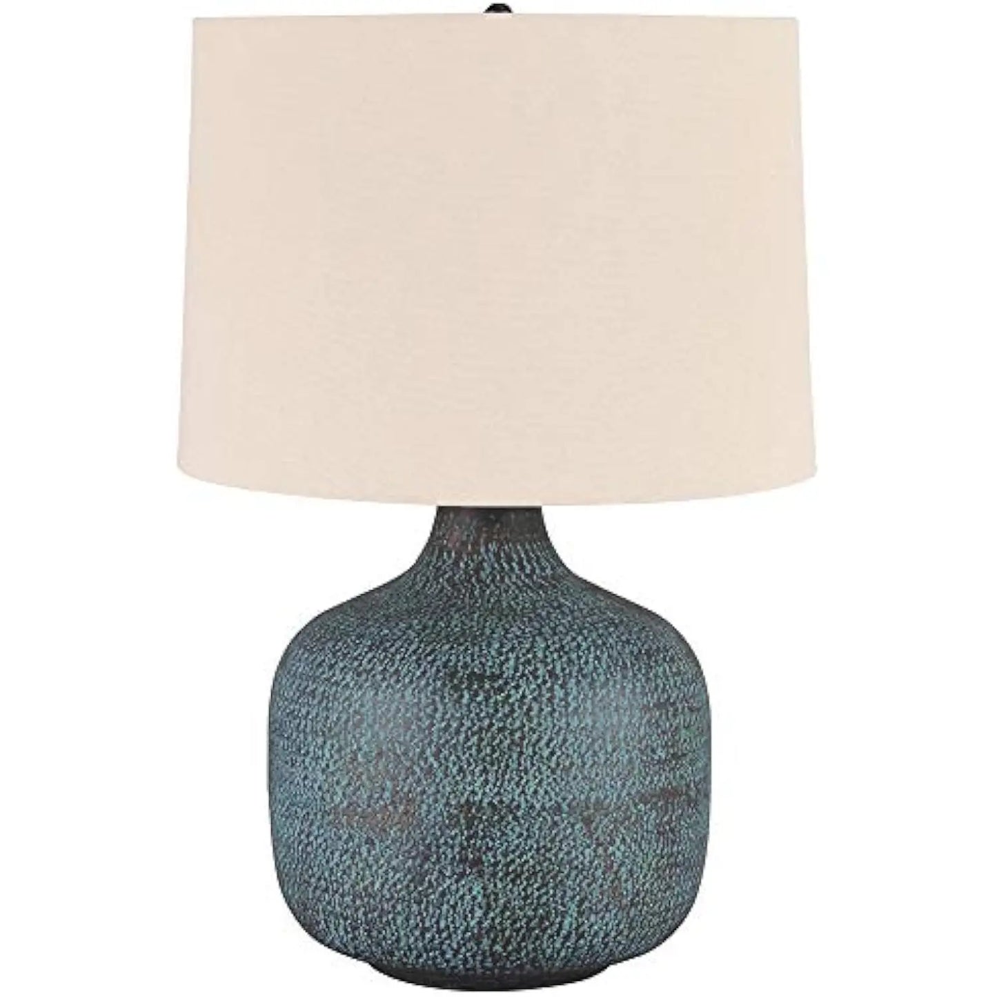 Contemporary Hammered Aluminum Single Table Lamp