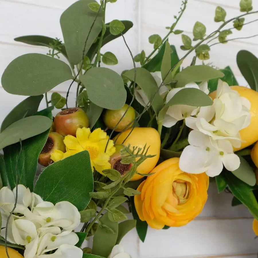 Artificial Lemon Wreath