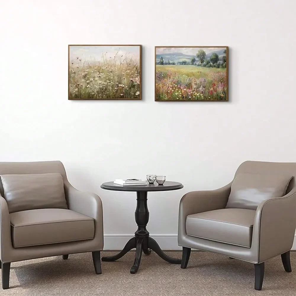 Framed Vintage Wildflower Wall Art