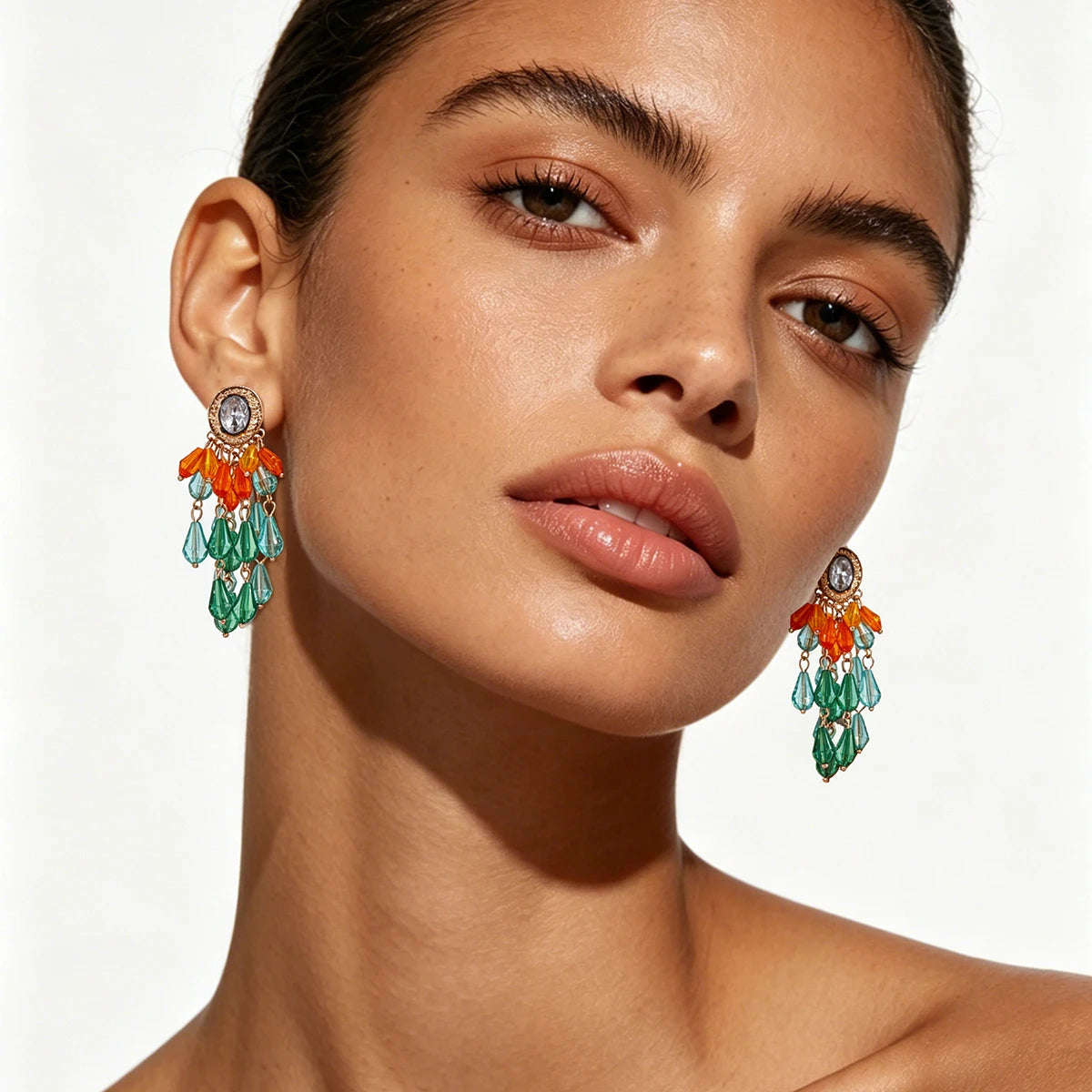 Bohemian Crystal Earrings Set