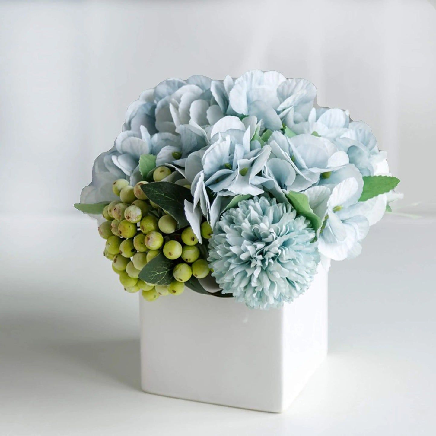 Artificial Flowers in small Ceramic Vase