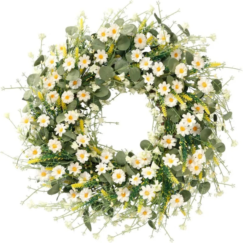 Artificial Flower Daisy Wreath