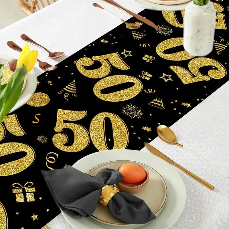 Black Gold Table Runner