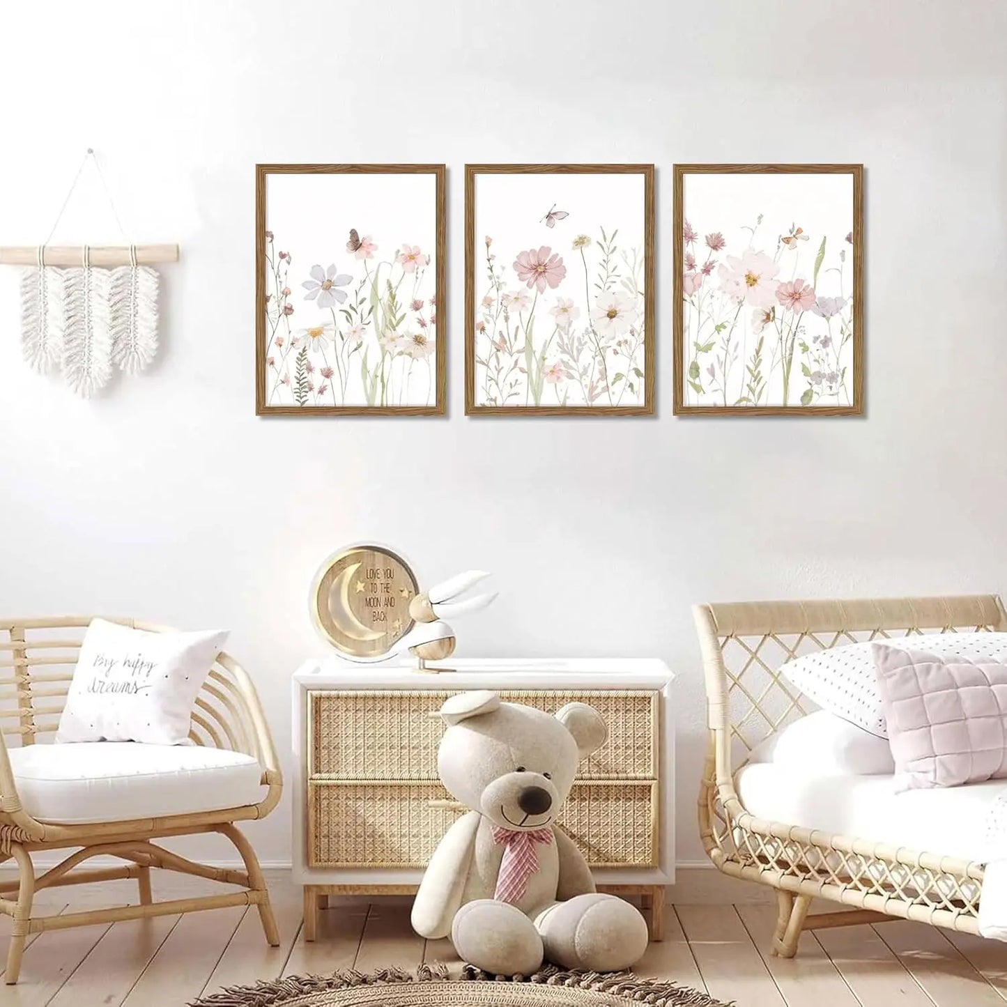 Wildflower Wall Art Set of 3