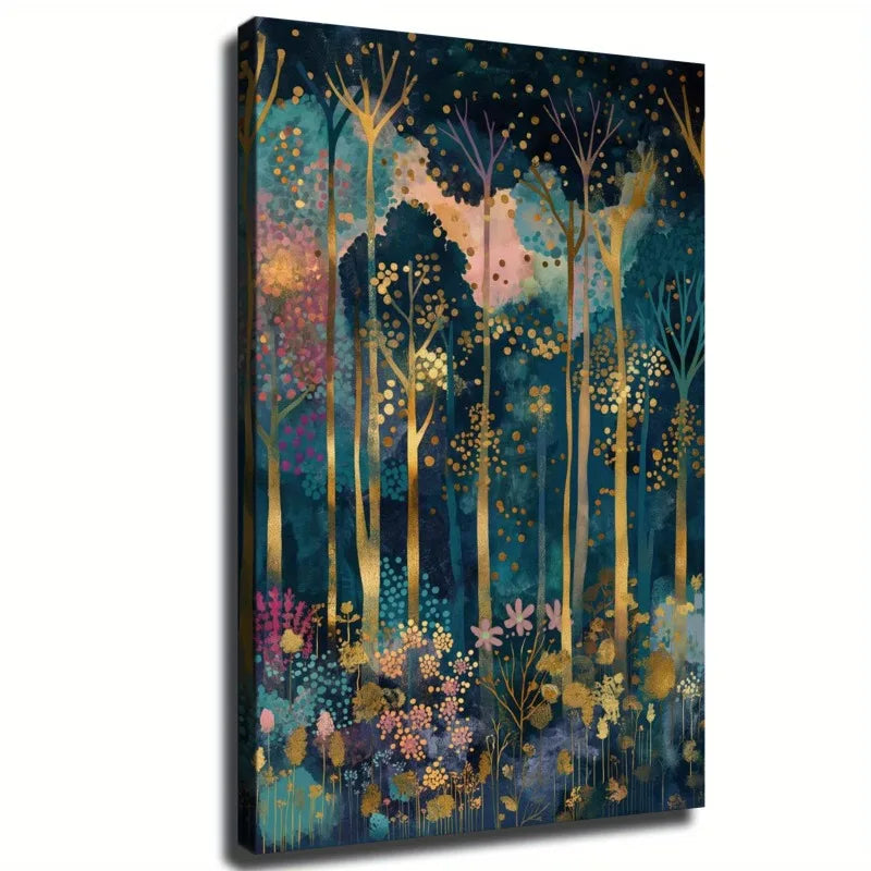 Canvas Abstract Forest Wall Painting