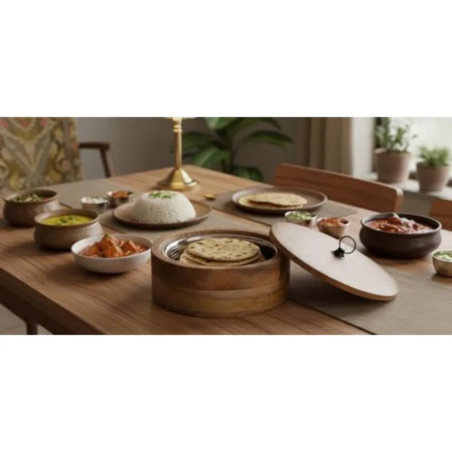 Wooden Tortilla Warmer Basket