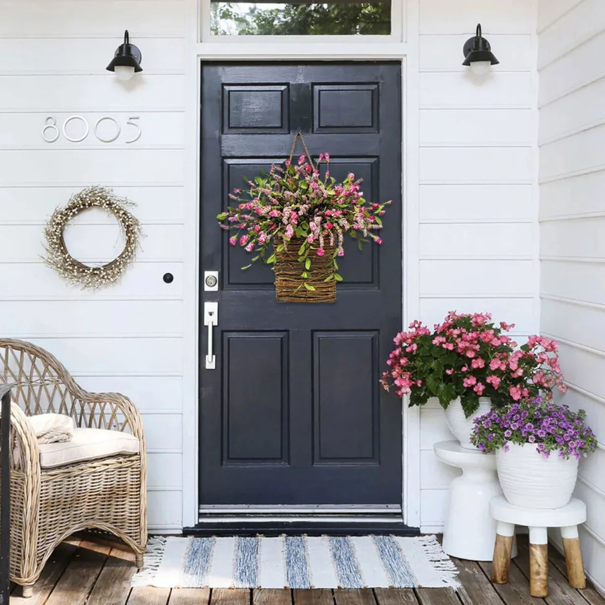 Wildflowers Hanging Basket Wreath