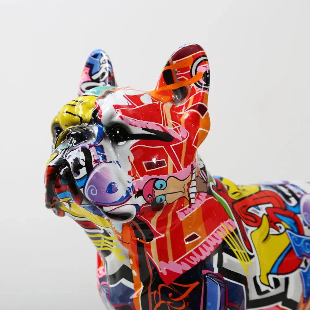 Colorful French Bulldog Statue