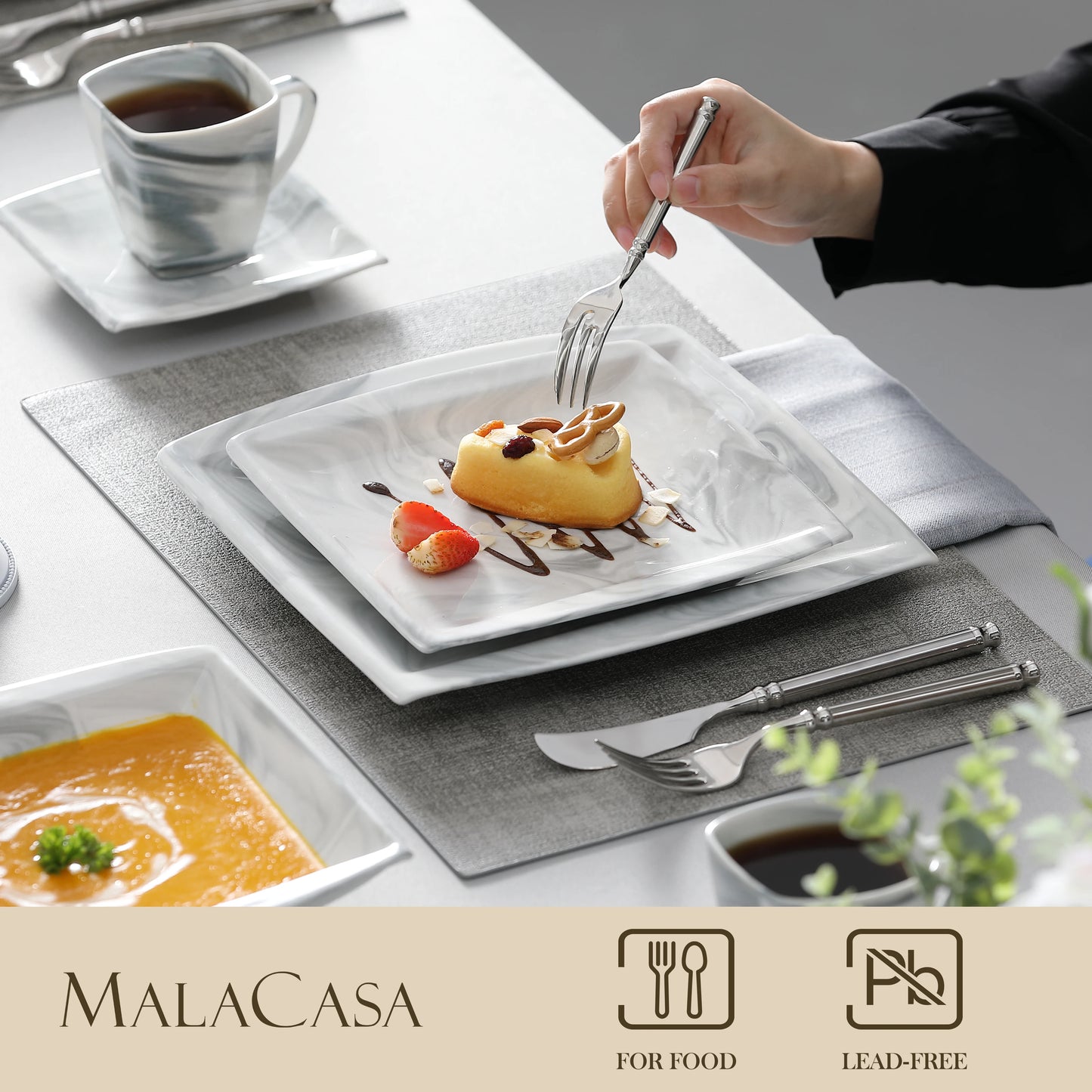 MALACASA  Dinnerware Set