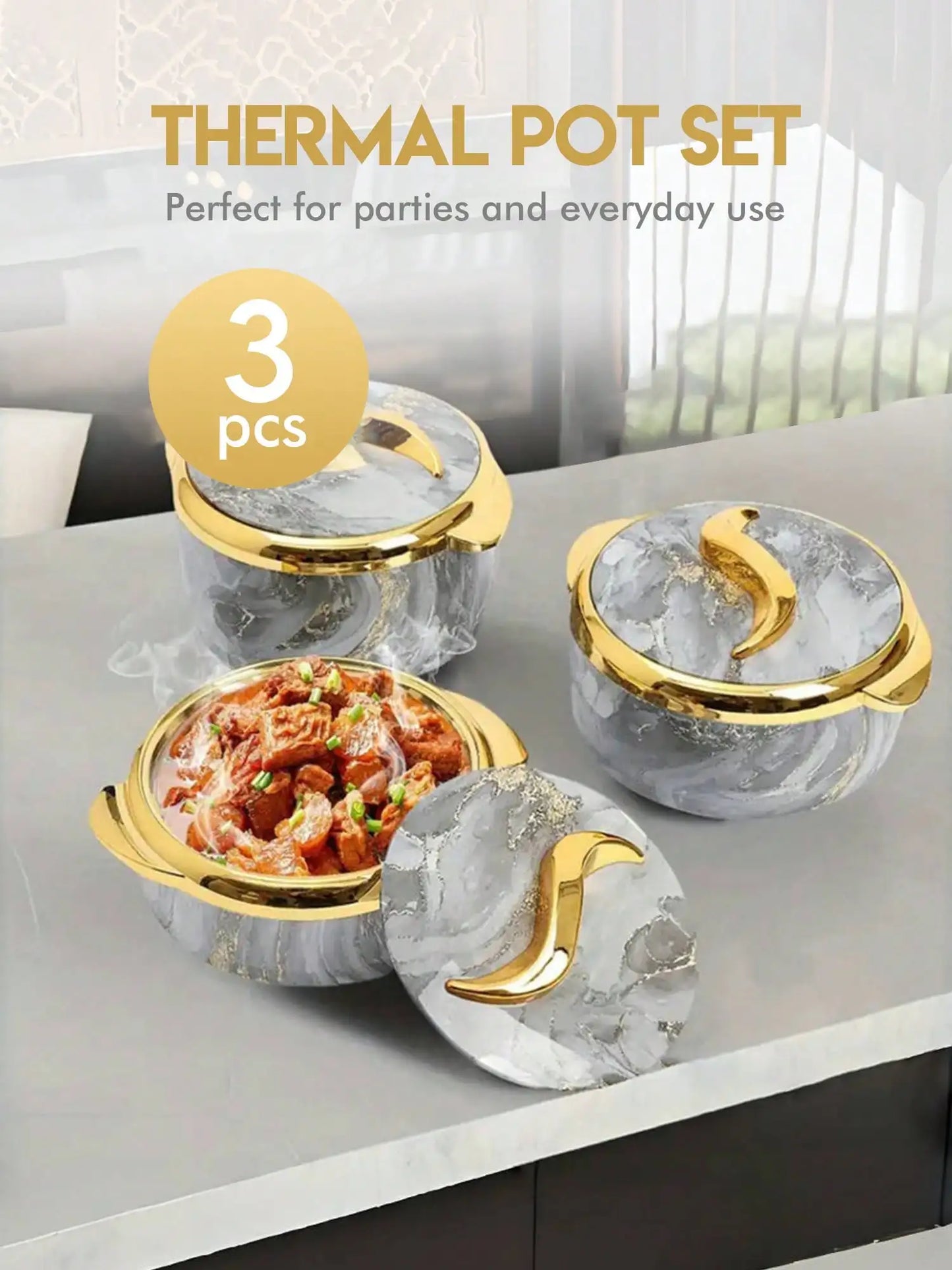 3pcs Golden Touch Food Warmer