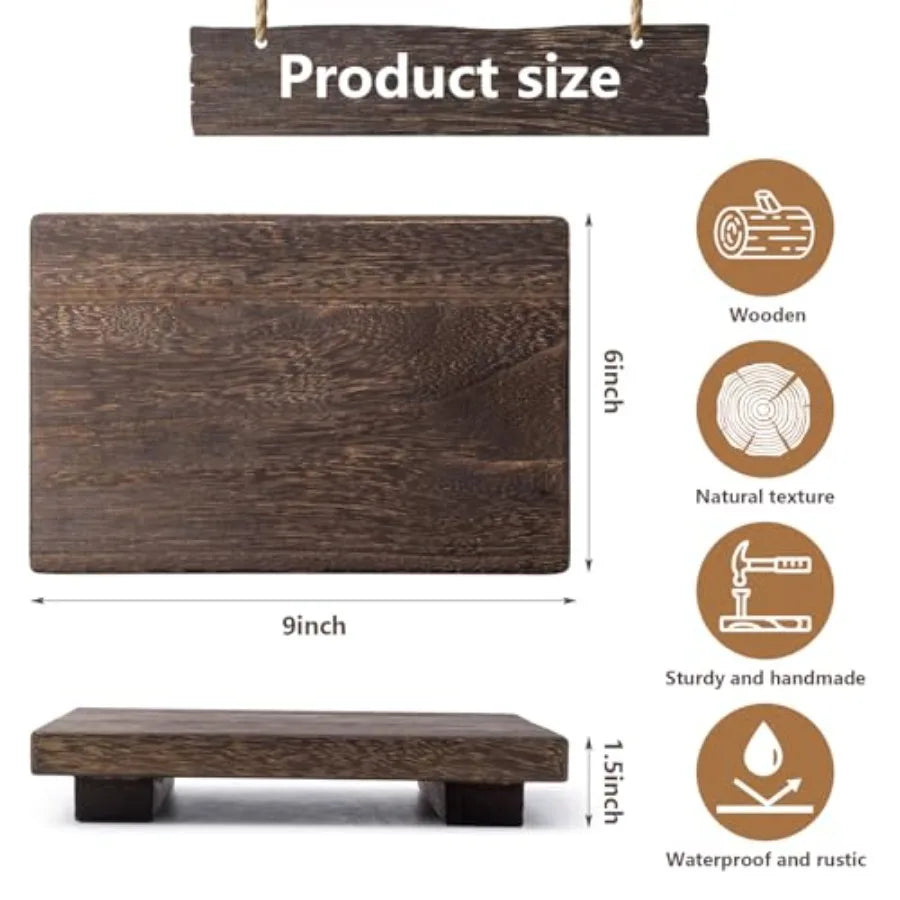 Small Wood Pedestal Stand