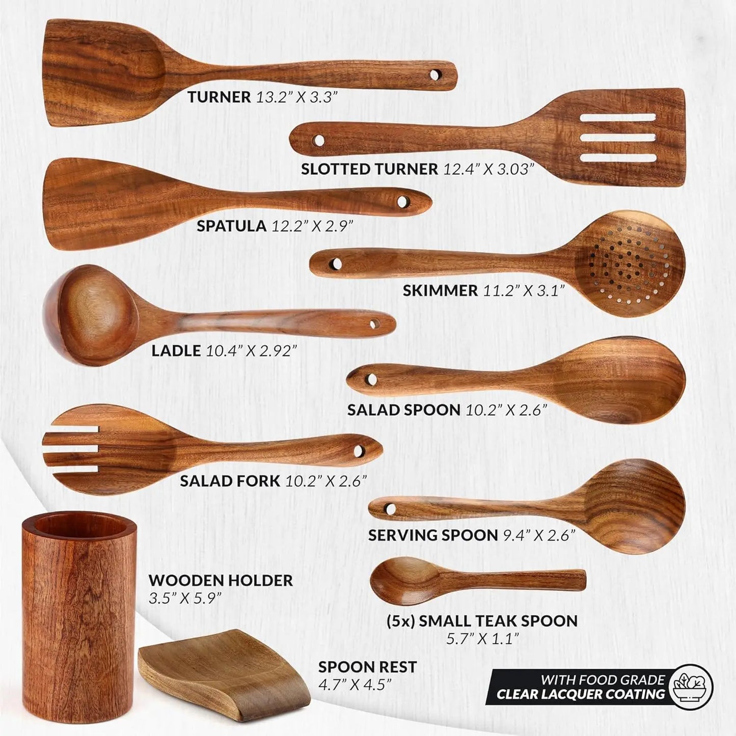 Teak Wooden Utensils for Cooking