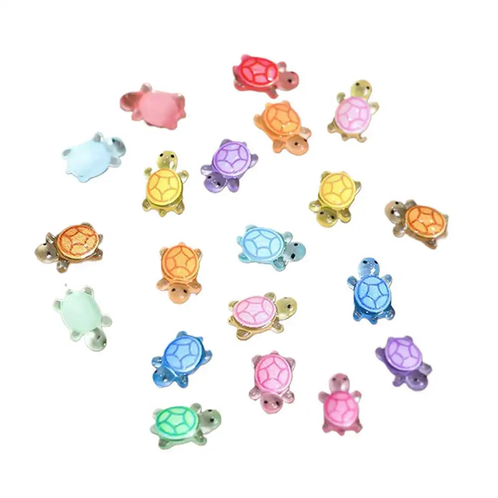 100Pcs Mini Resin Turtles