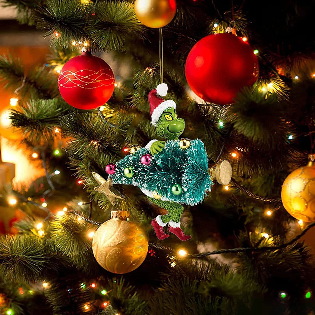 18Pcs Acrylic Christmas Tree Grinch Ornaments