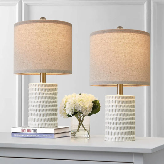 Modern Accent Ceramic Table Lamp Set of 2