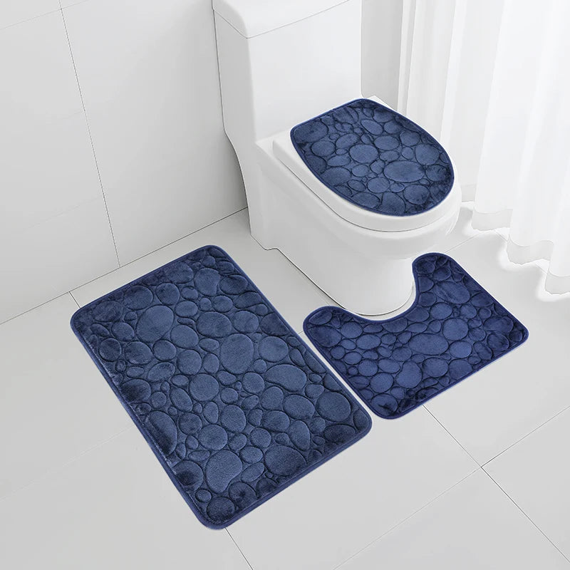 Three-piece Bathroom Mat Set
