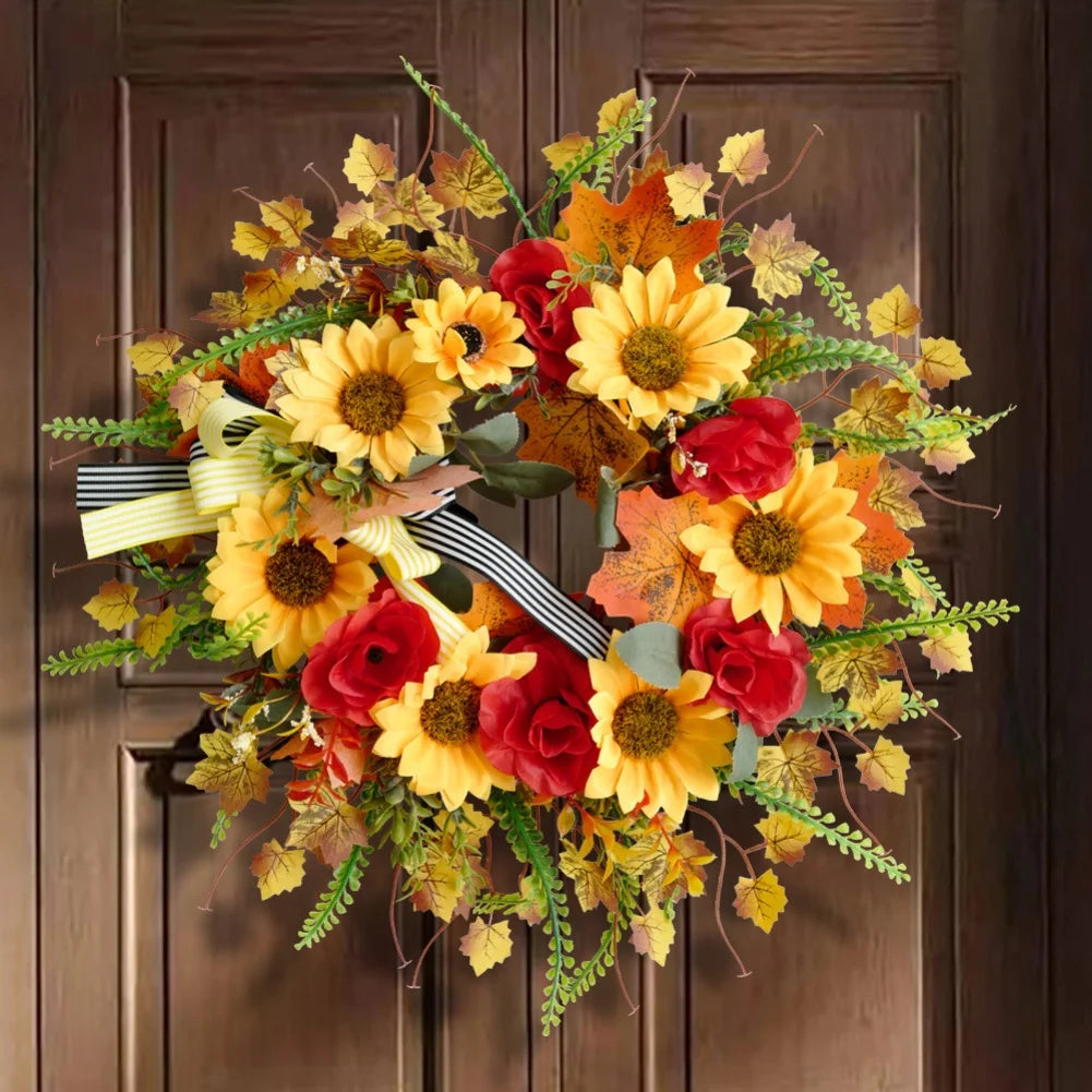 Sunflower Artificial Fall Wreath
