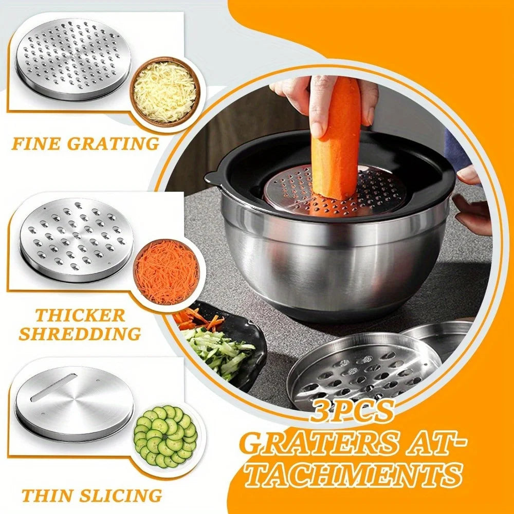 Stainless Steel Mixing Bowl/gadget Set