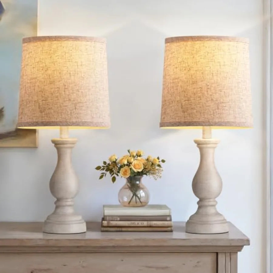 Farmhouse Table Lamps Set of 2 -