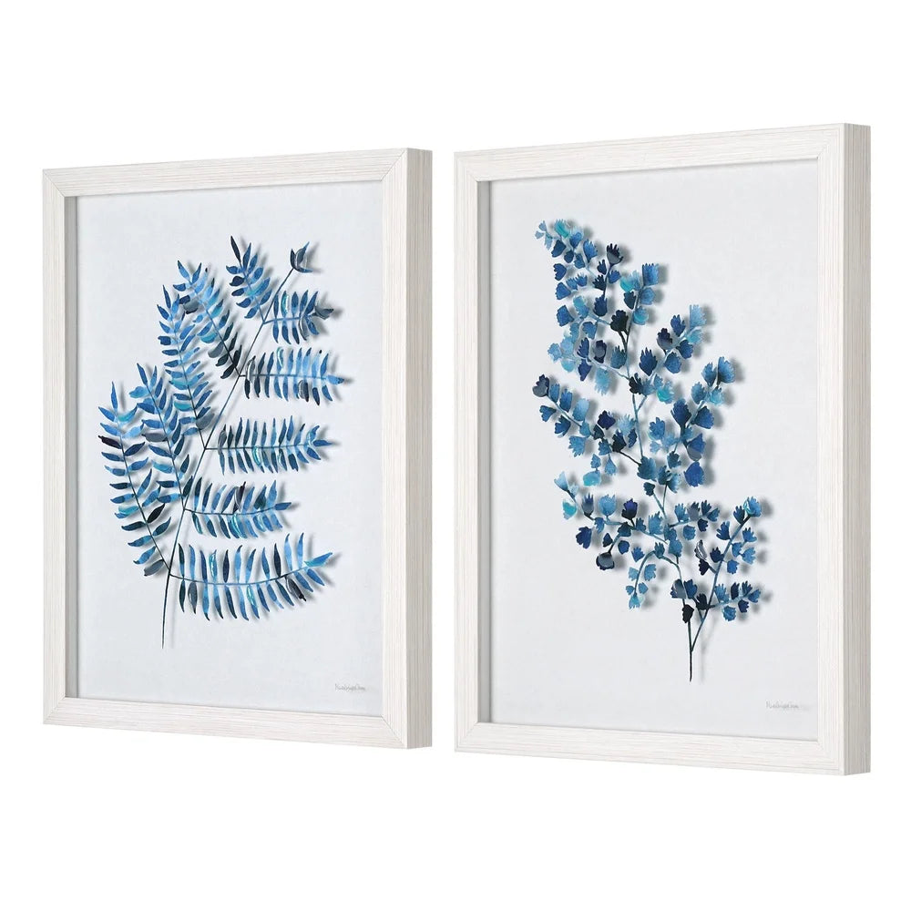 Framed Botanical Glass Prints Set of 2