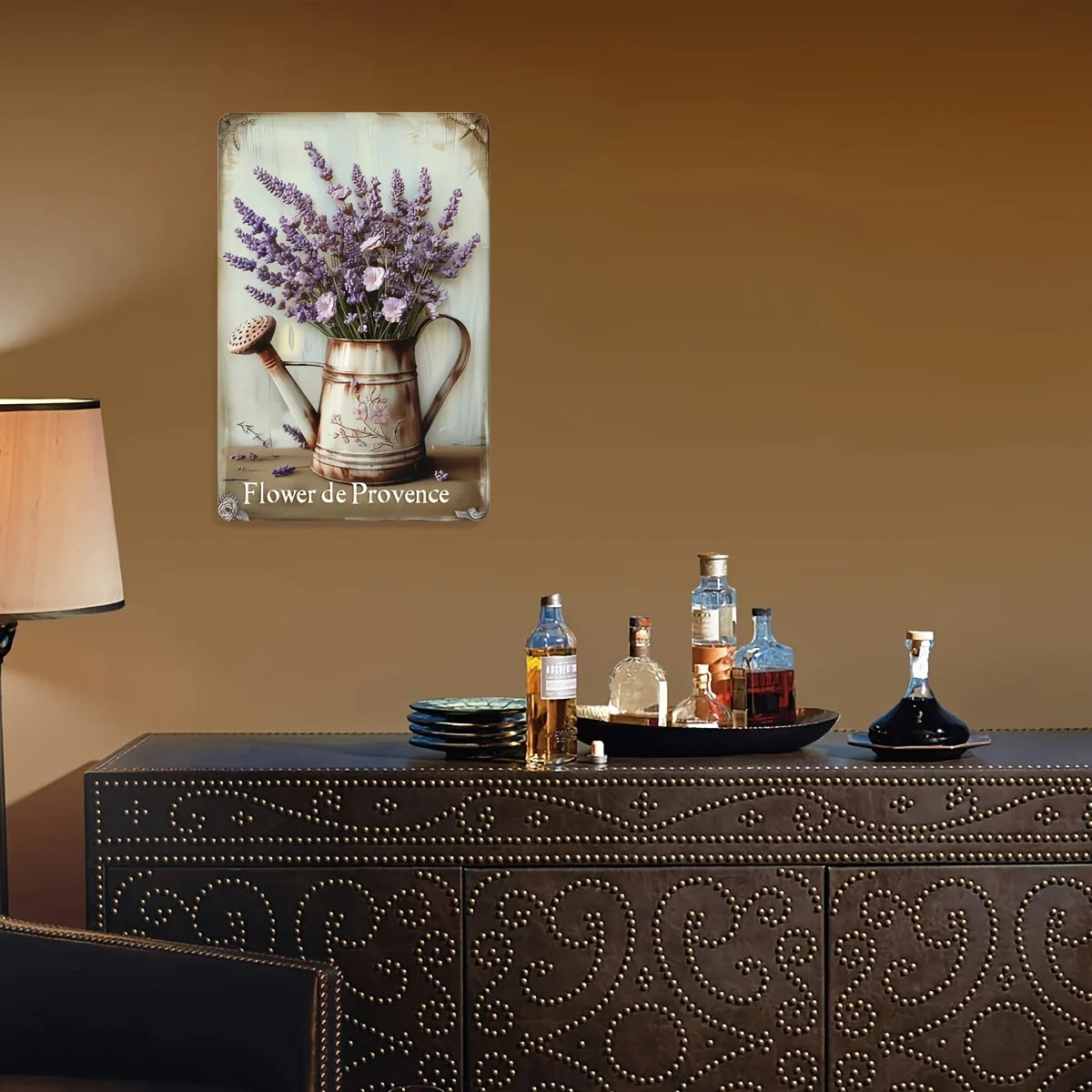 Iron Mural Art Rustic Flower 8x12 Inches