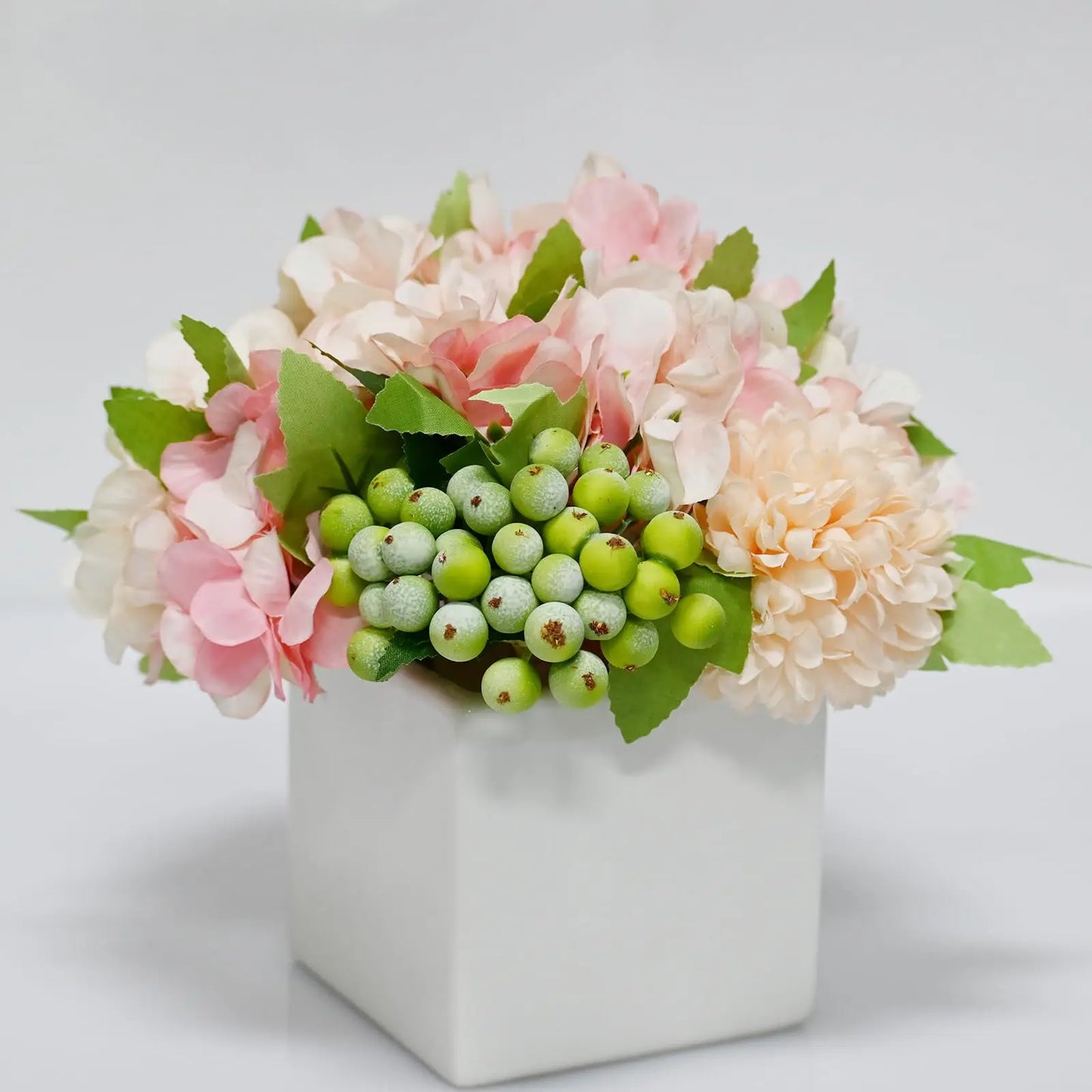 Artificial Flowers in small Ceramic Vase