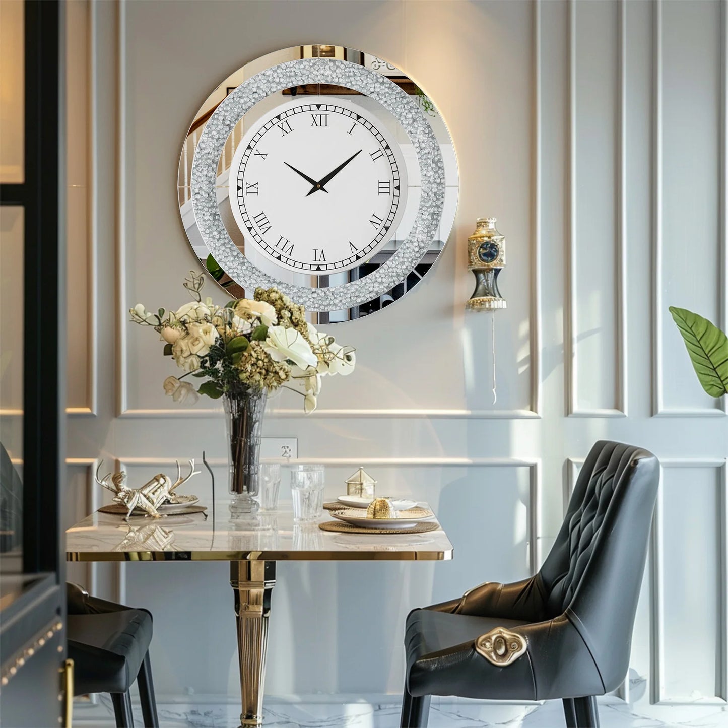 24 inch Twinkle Mirrored Wall Clock