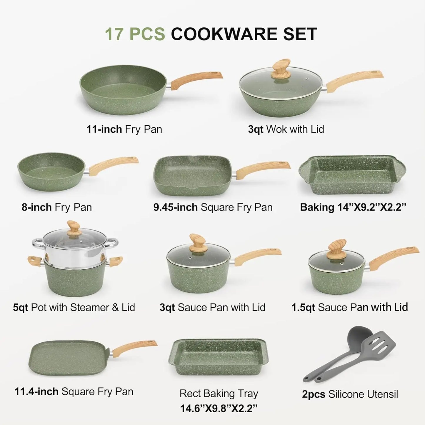 Non Stick Pots & Pans Set