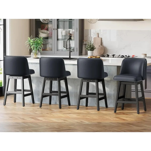 Bar Stools Set of 4, 26" Swivel Counter Height