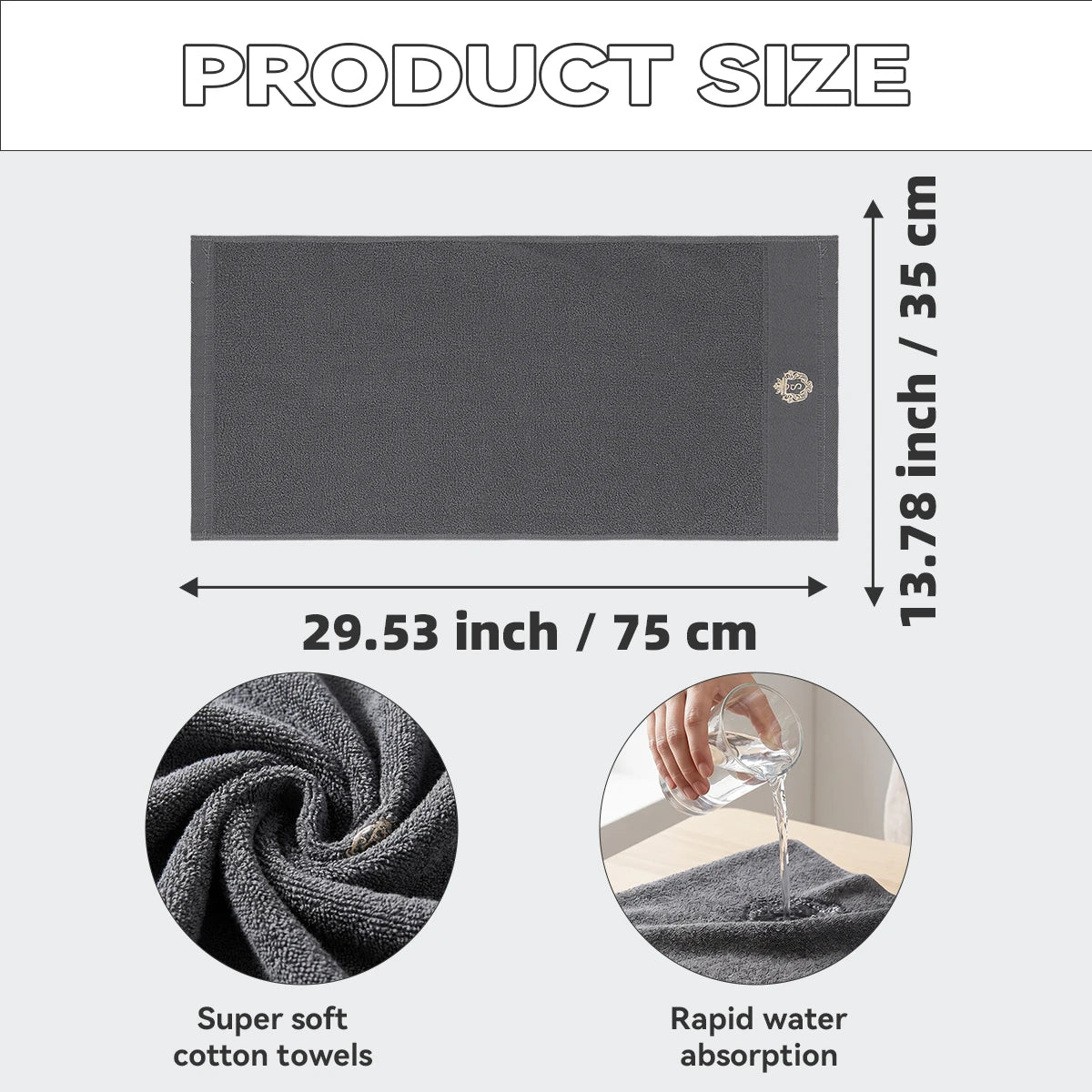 3 Pure Cotton Hair Drying Towels