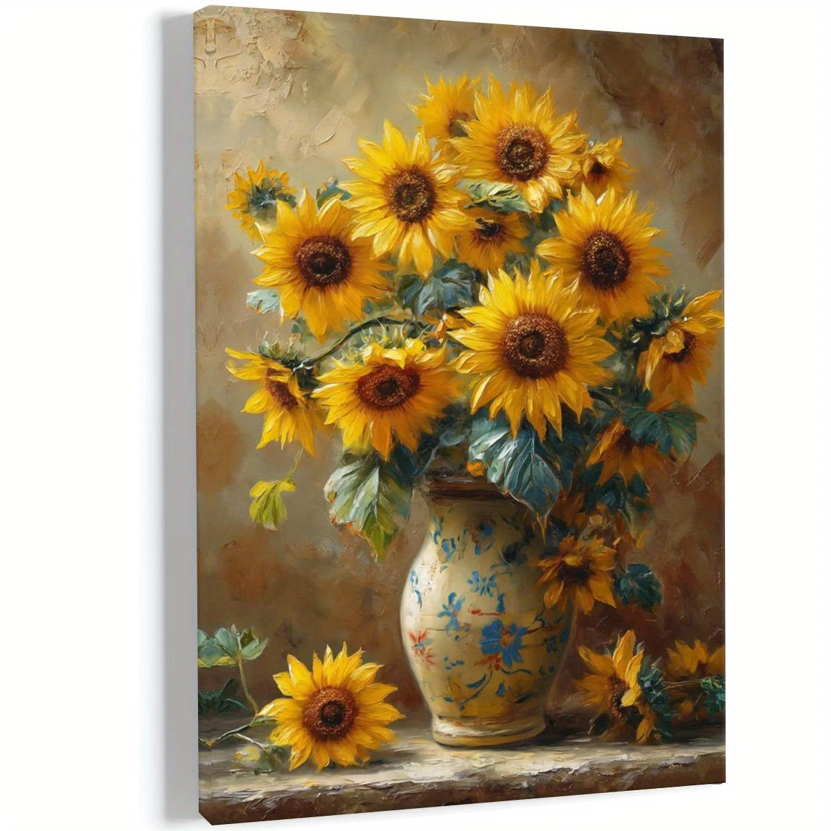 Deco Sunflower Canvas Print