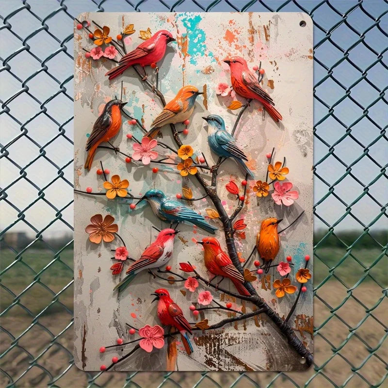 Metal Chicken Decorative Sign