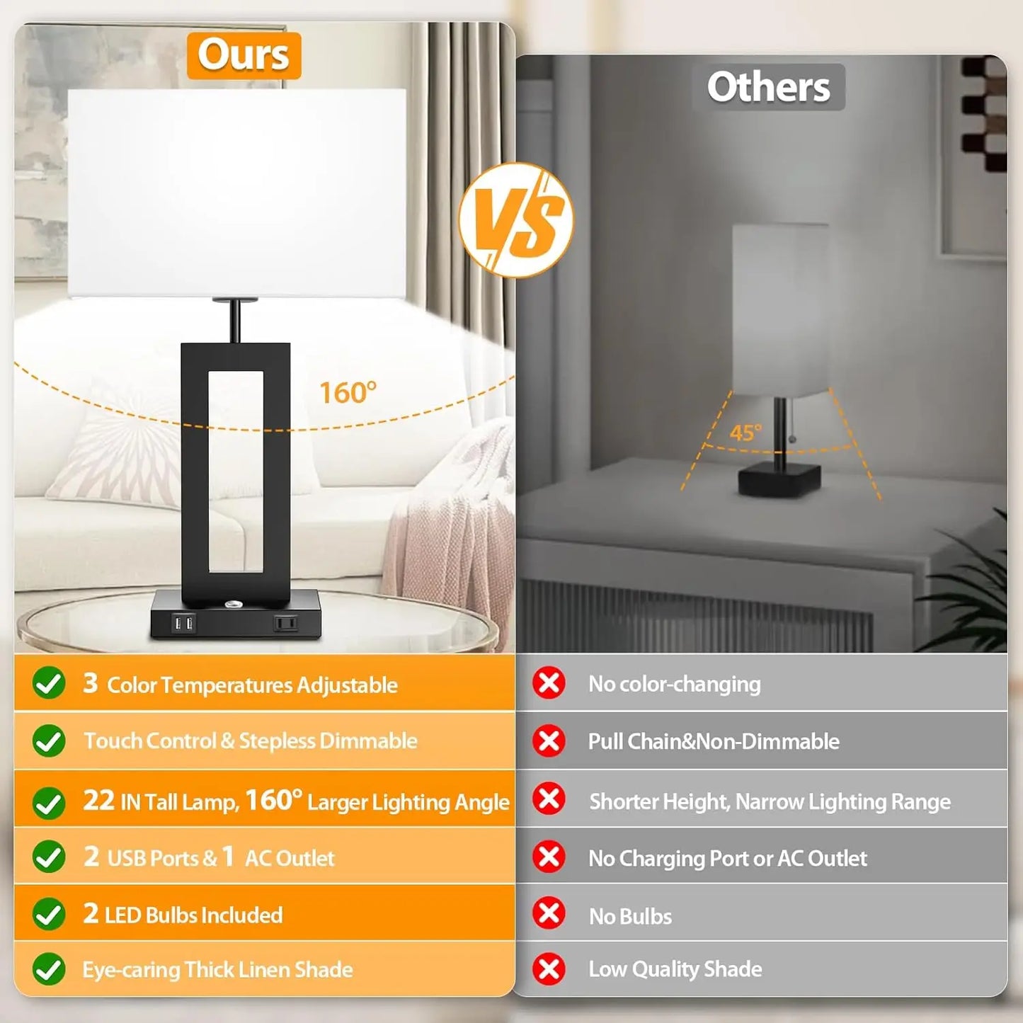 Touch Control Table Lamps