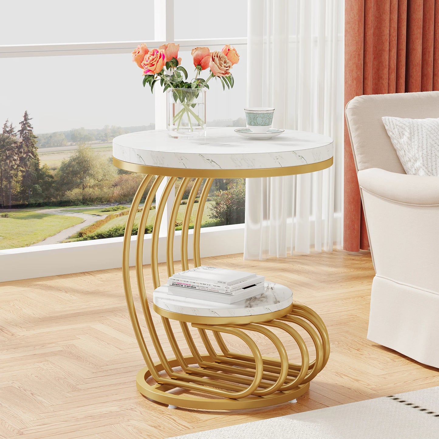 2 Tier Round End Tables