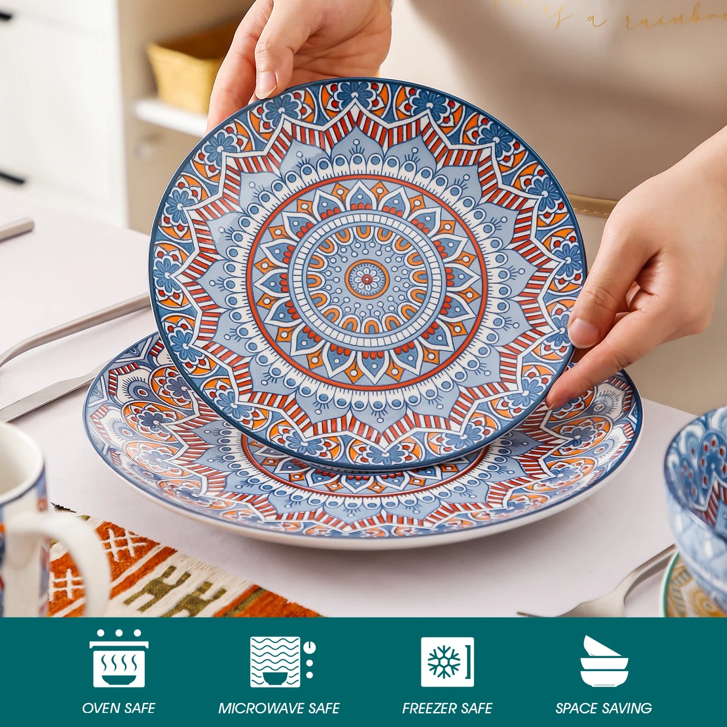 Bohemian Mandala Ceremic Dinnerware Set