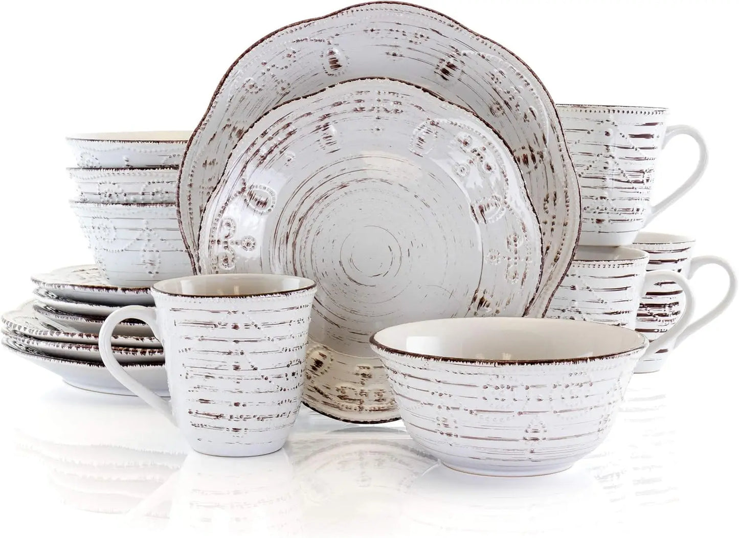 Rustic Birch  Stoneware Set
