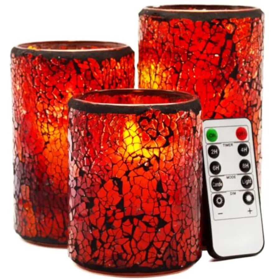 LED Mosaic Flameless Candle