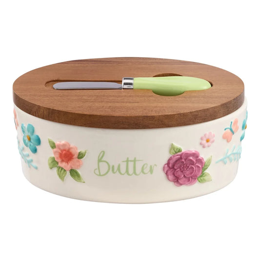 Painted Meadow Butter Dish Set