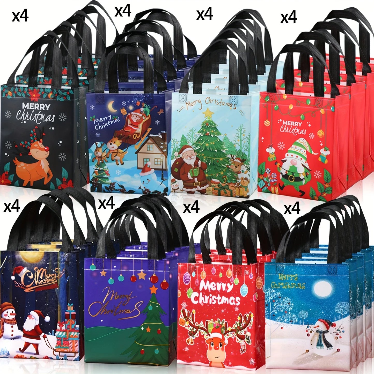 Large Reusable Christmas Gift Bags