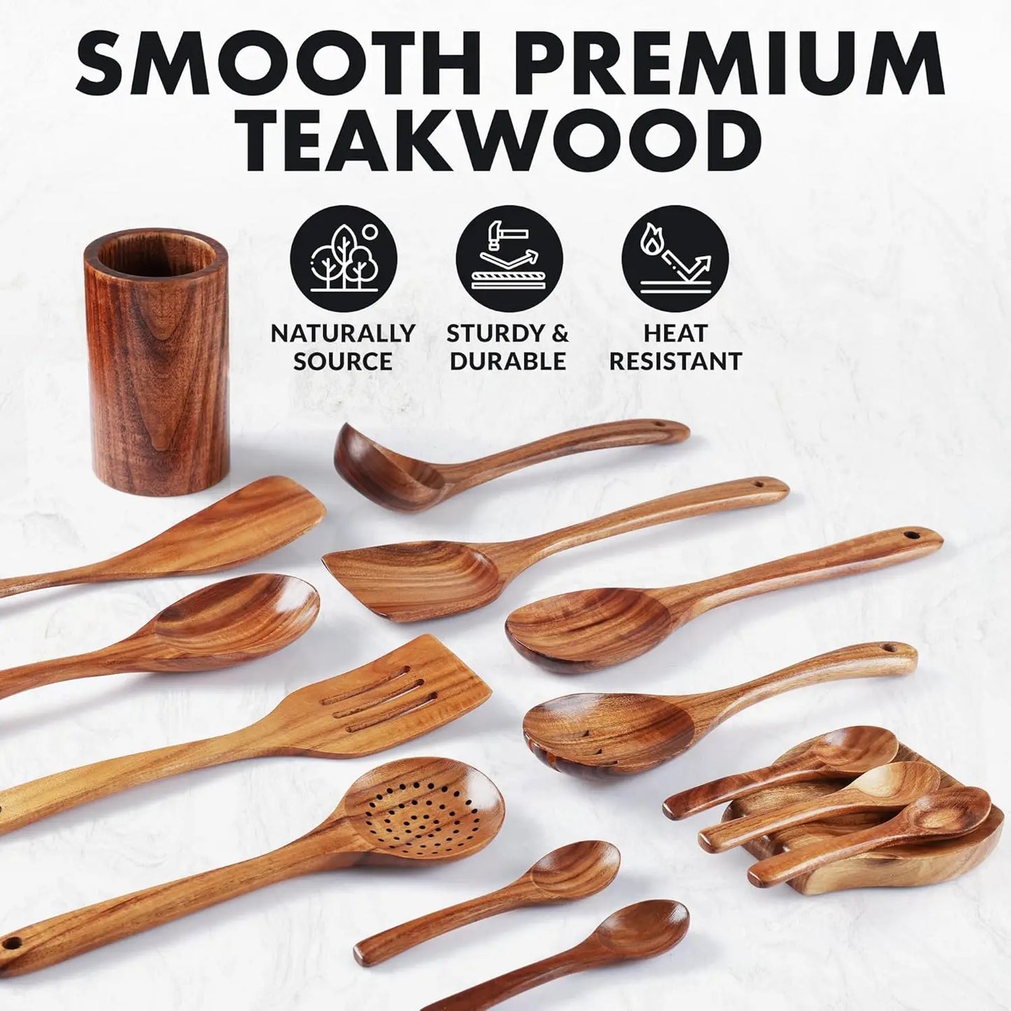 Teak Wooden Utensils for Cooking