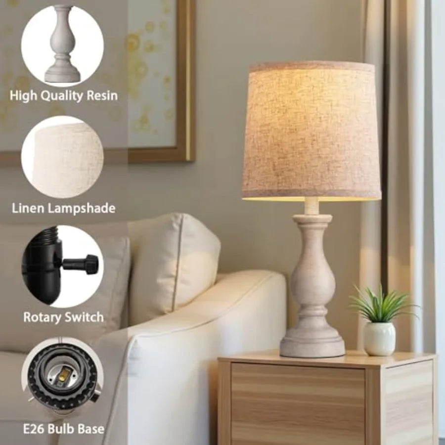 Farmhouse Table Lamps Set of 2 -