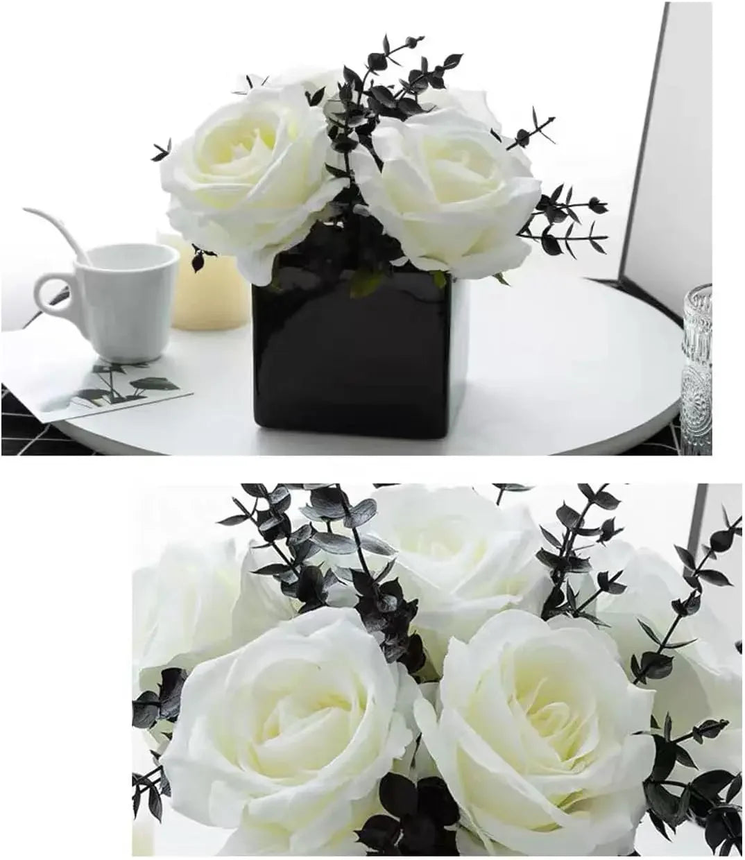 Artificial Flowers in small Ceramic Vase